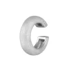 KUZZOI Heren Oorklem Basis Geborsteld In 925 Sterling Zilver