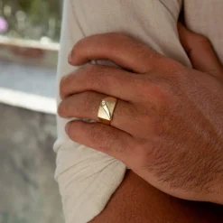 Lucardi Ring 14 Karaat Goud - Goudkleurig