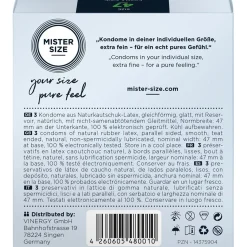 Mister Size Mister Maat Pure Feel 47 Mm - Maat Xs