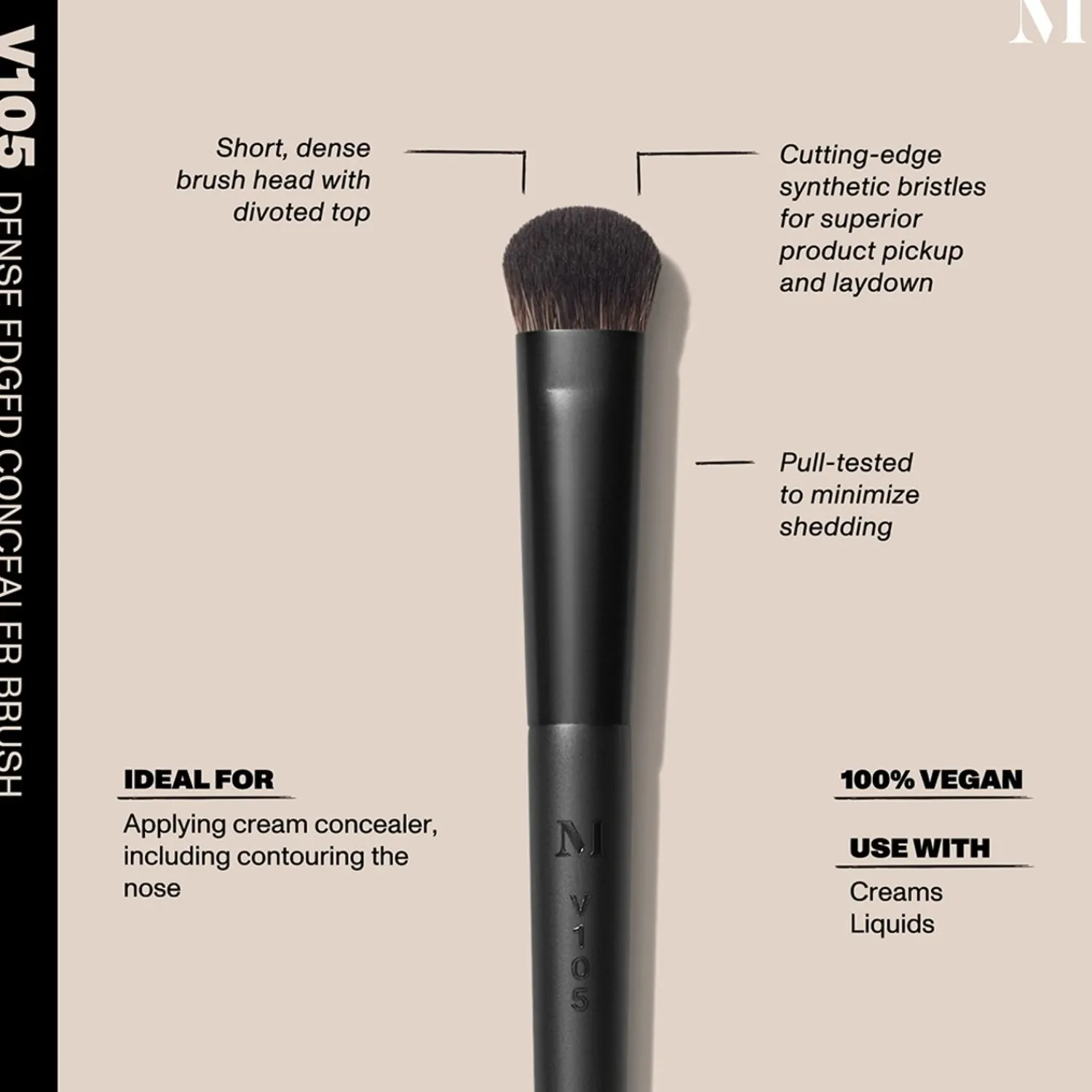 Morphe Vegan Pro Series V105 Concealerpenseel Met Compacte Randen