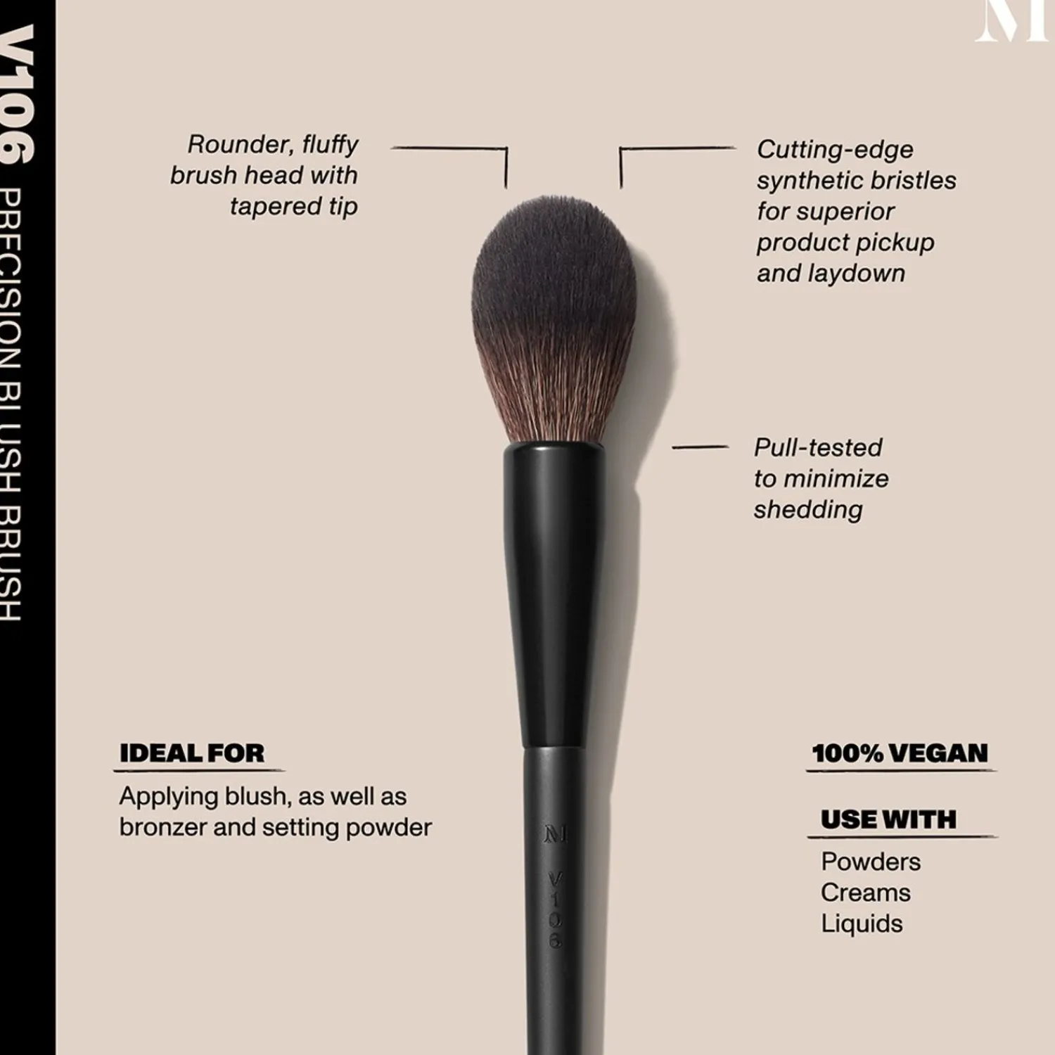 Morphe Vegan Pro Series V106 Precisie Blushpenseel