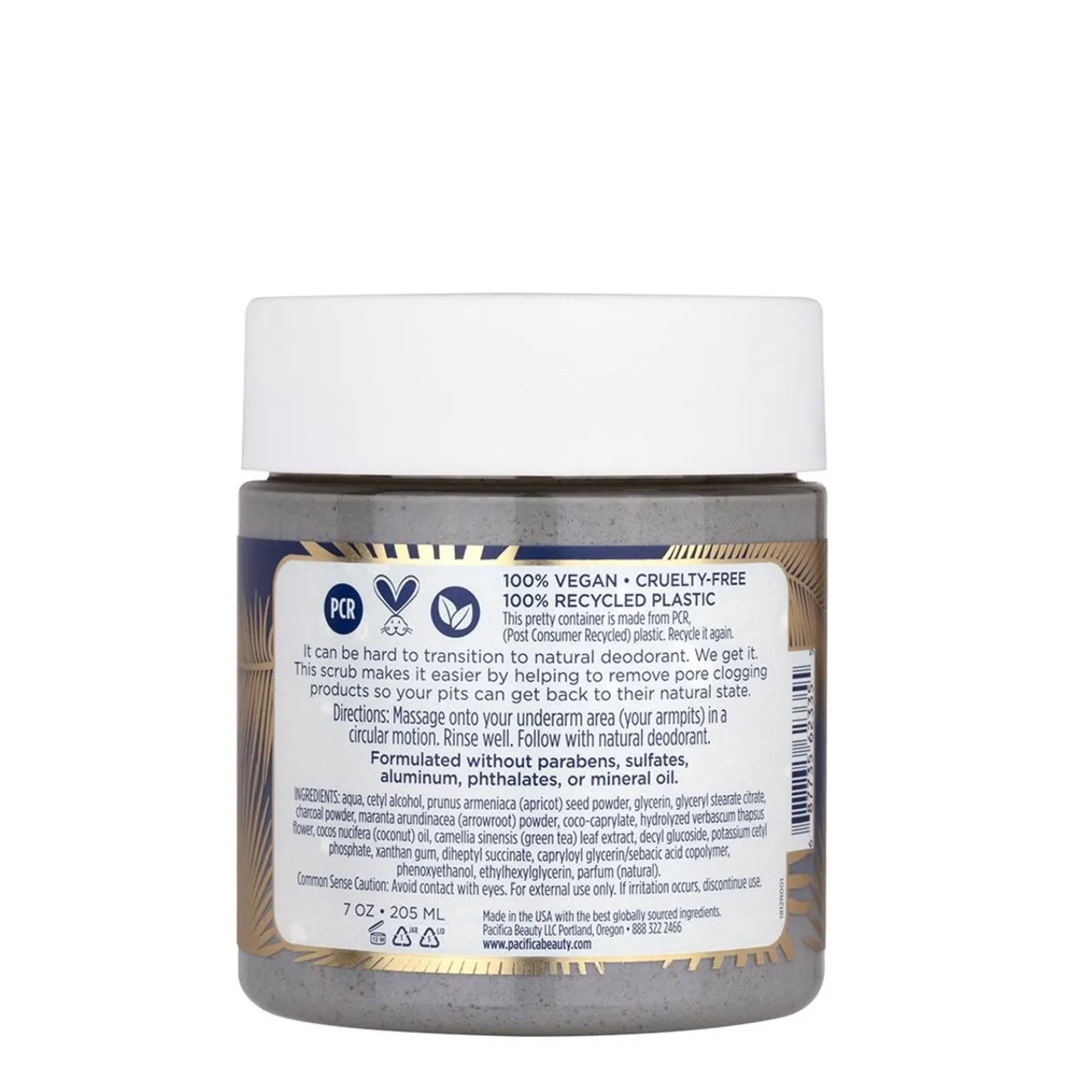 Pacifica Kokosnoot & Houtskool Oksels Detox Scrub