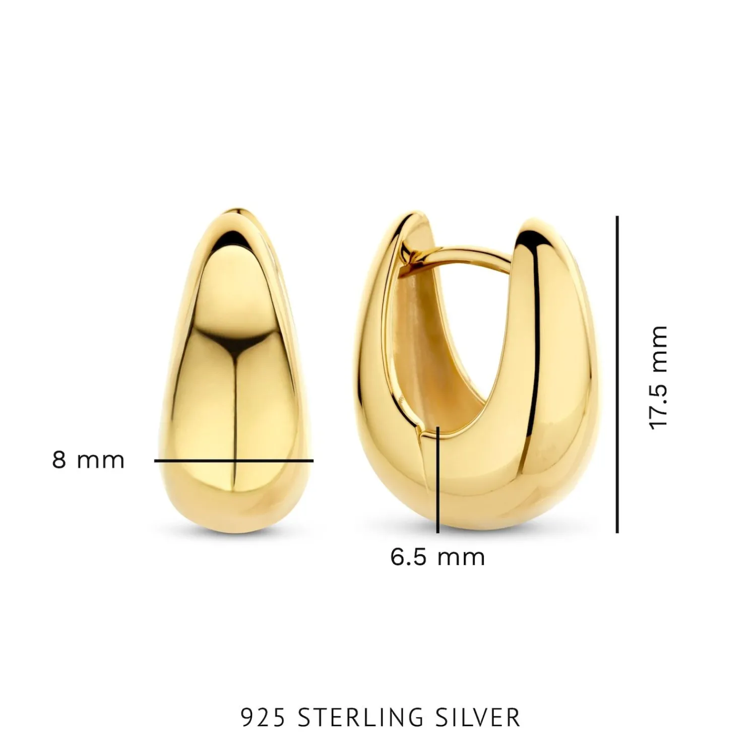 Parte Di Me Bibbiena Poppi Dames Oorringen/Oorbellen Gouden Plating/Zilver - Goud