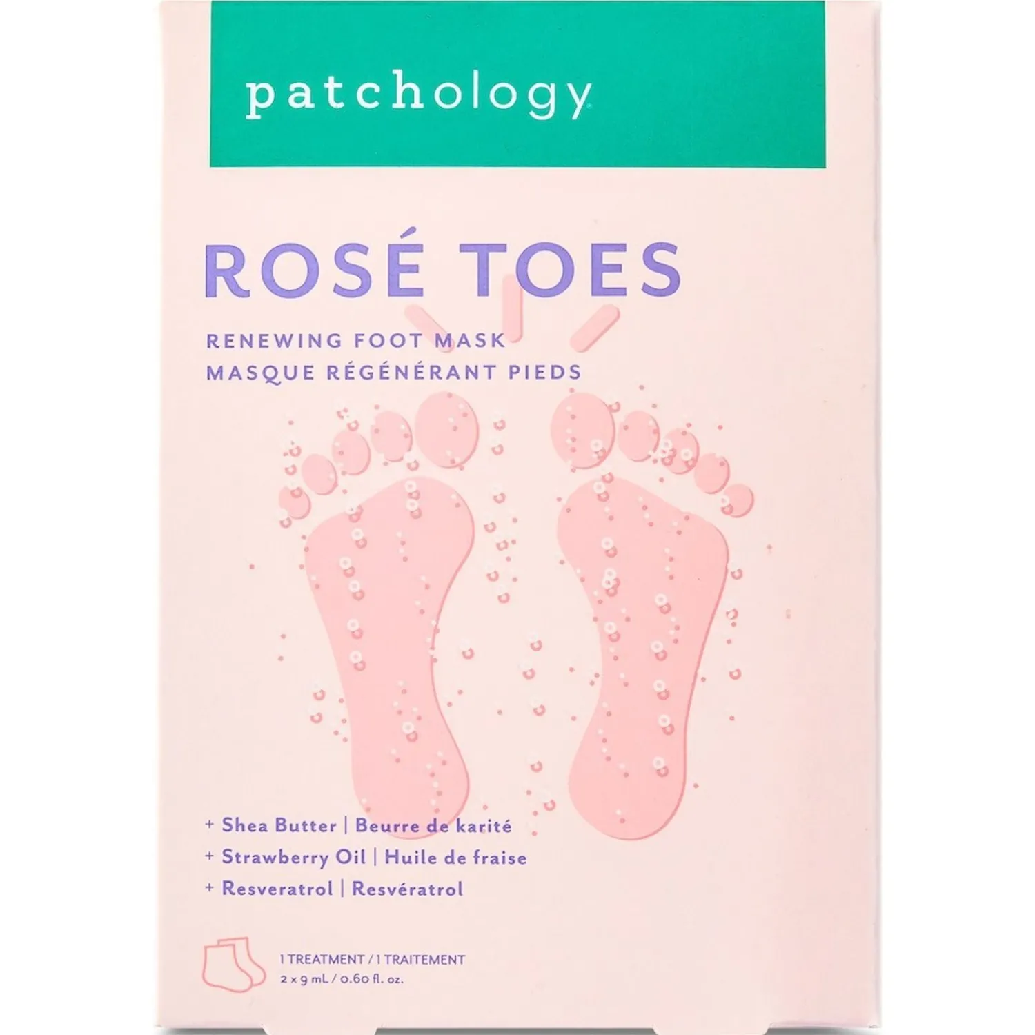 Patchology Rose Toes Renewing Foot Mask