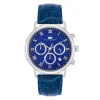 Rhodenwald & Söhne Rhodenwald & Sohne Chronograaf Moonlight In Zilver Echt Leer In Blauw