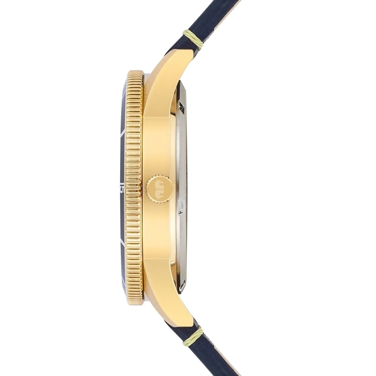Rhodenwald & Söhne Rhodenwald & Sohne Quartz Horloge Vintage Ii Van Echt Leer In Blauw