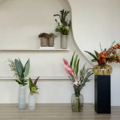 Riviera Maison Aramis Glazen Vaas, Luxe Bloemenvaas Warm Glas