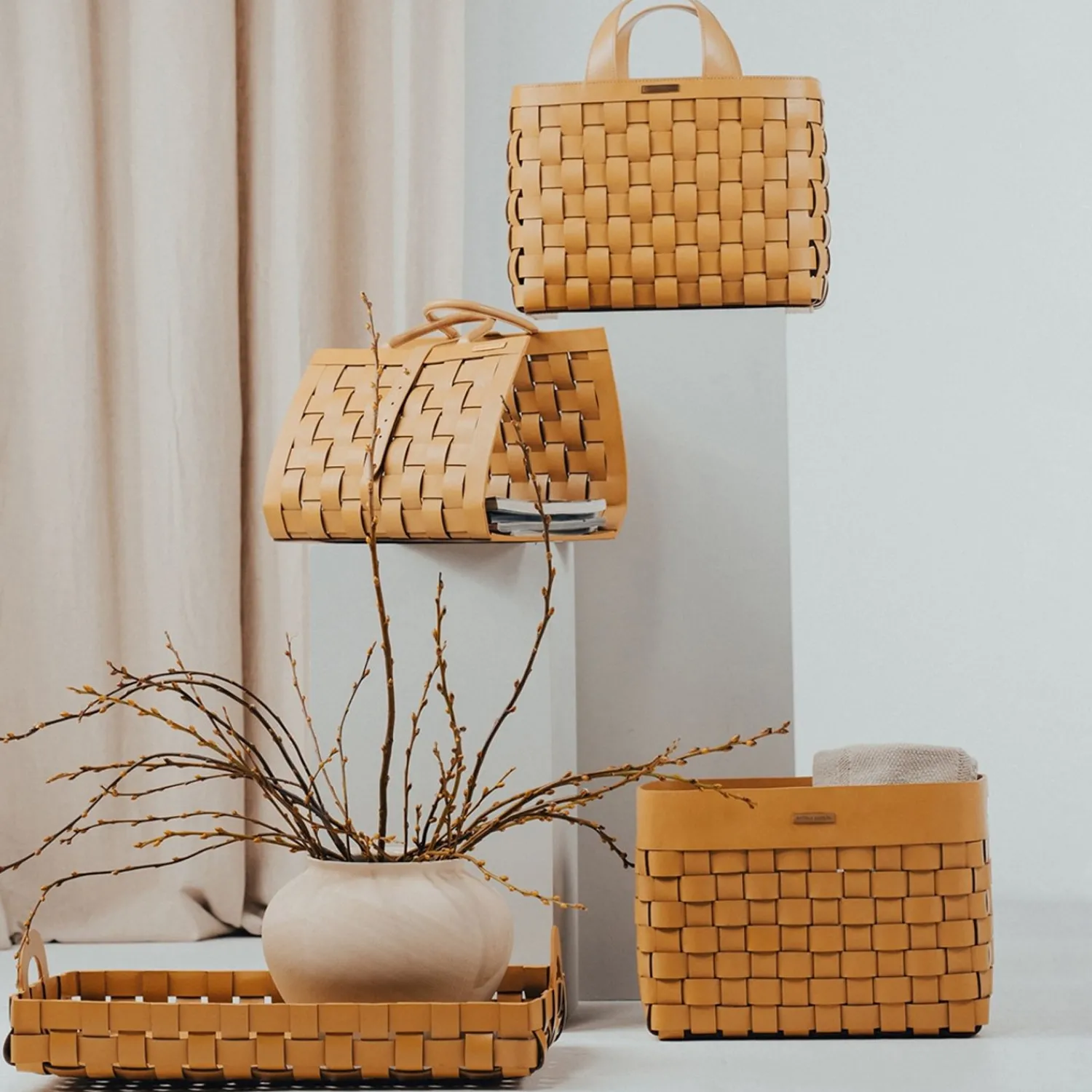 Riviera Maison Florence Leather Opbergmand