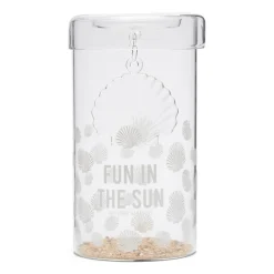 RM Sale Fun In The Sun Kaarsenhouder Glas, Hervulbaar Met Schelp