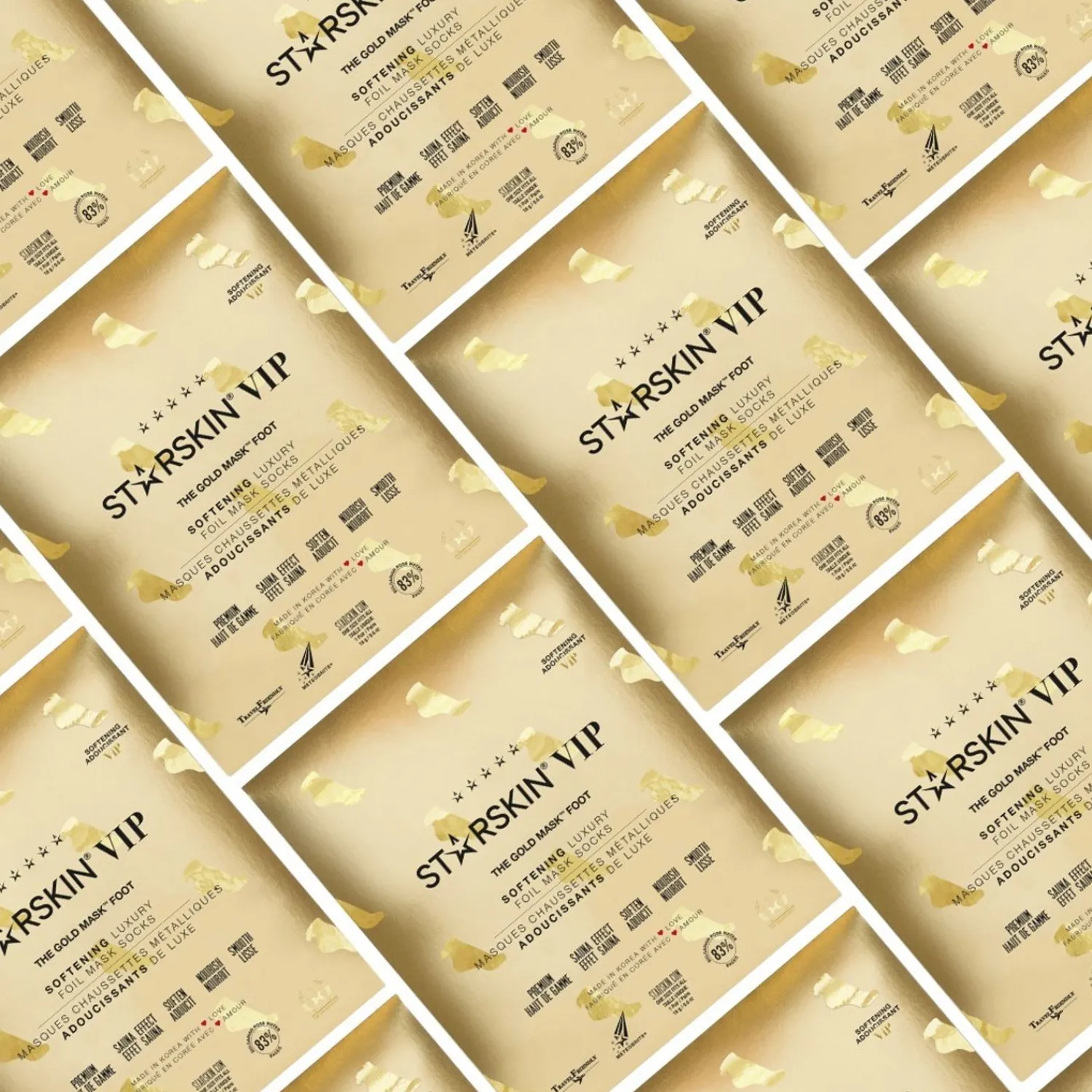 STARSKIN ® Vip The Gold Mask Foot 3+1 Pack