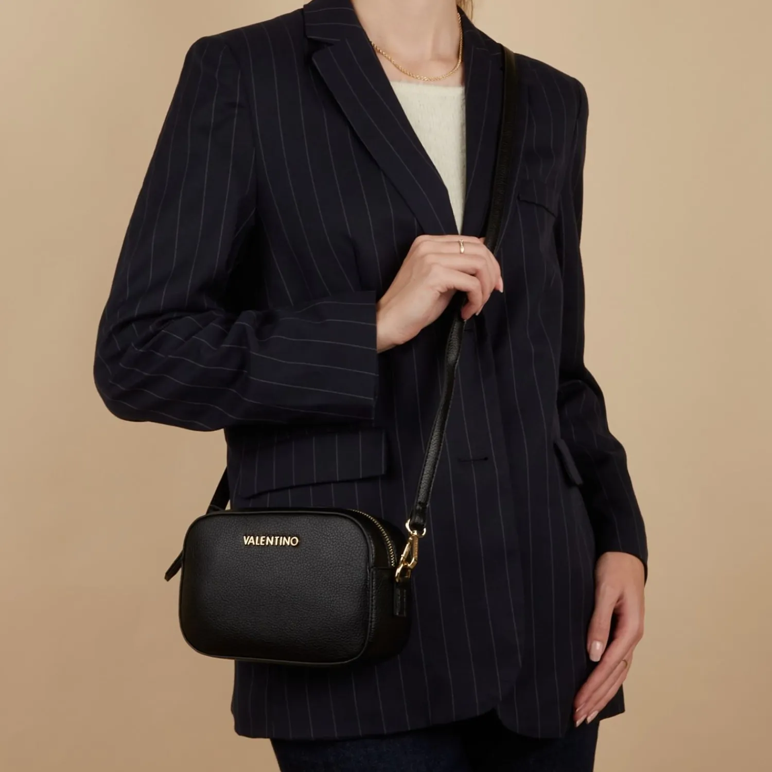 Valentino Bags Special Martu Dames Crossbody Tas Kunstleer - Zwart