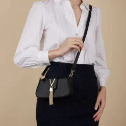 Valentino Bags Divina Dames Crossbodytassen/Handtassen Faux Leeg - Zwart