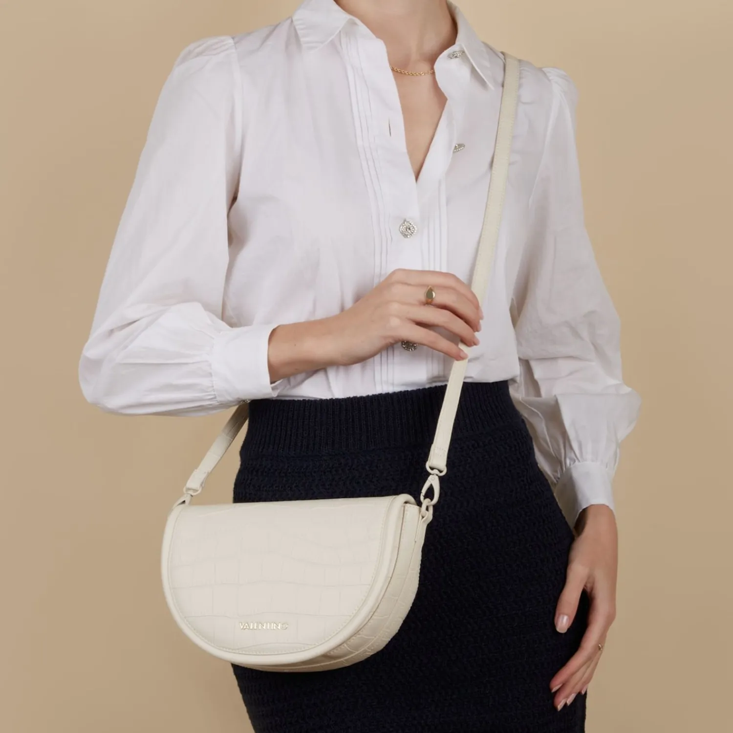 Valentino Bags Surrey Dames Crossbody Tas/Handtas Kunstleer - Wit