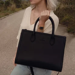 Violet Hamden Essential Bag Dames Laptoptas/Shopper Kunstleer - Zwart