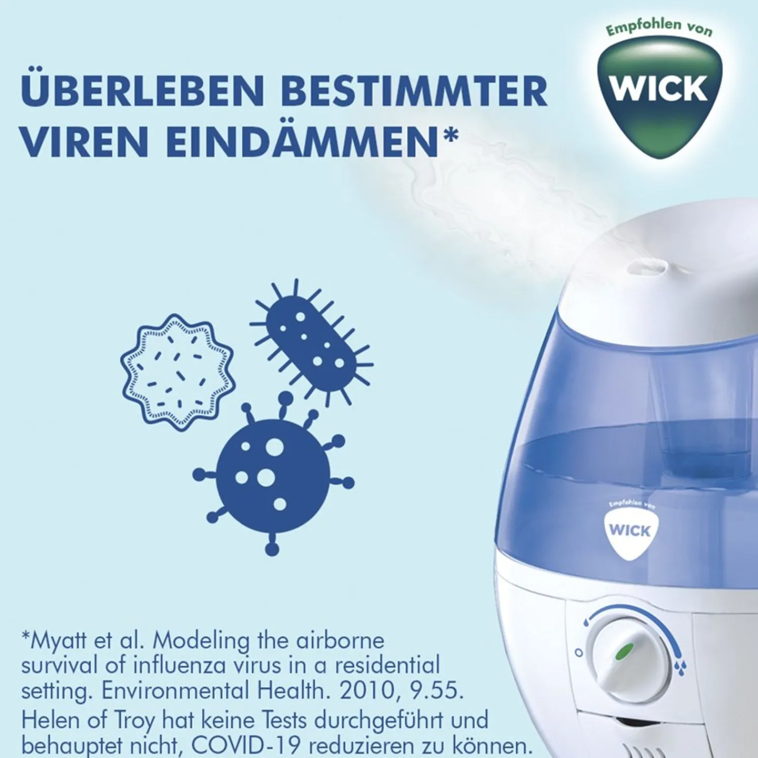WICK Ultrasone Luchtbevochtiger Voor Koude Lucht