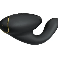 Womanizer Black Luxurioser Dual Stimulator Mit Pleasure Air Technologie Fur Die Klitoris Und Vibration Fur Den G-Punkt