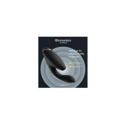 Womanizer Black Luxurioser Dual Stimulator Mit Pleasure Air Technologie Fur Die Klitoris Und Vibration Fur Den G-Punkt
